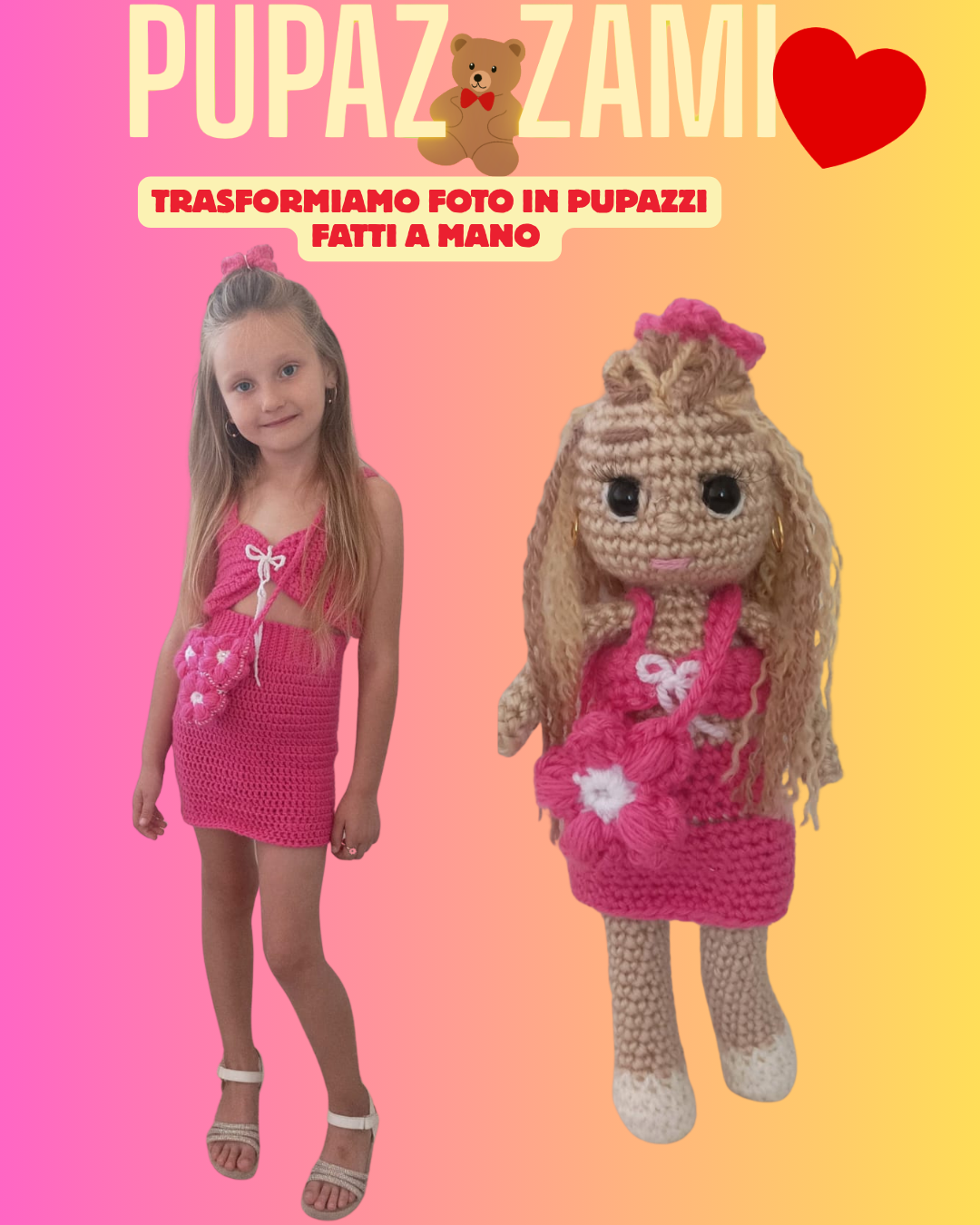 PUPAZZAMI PERSONA Il tuo Mini-Me personalizzato