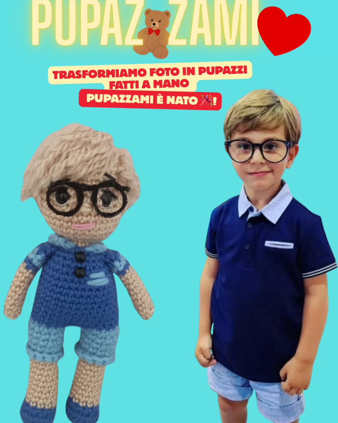 PUPAZZAMI PERSONA Il tuo Mini-Me personalizzato