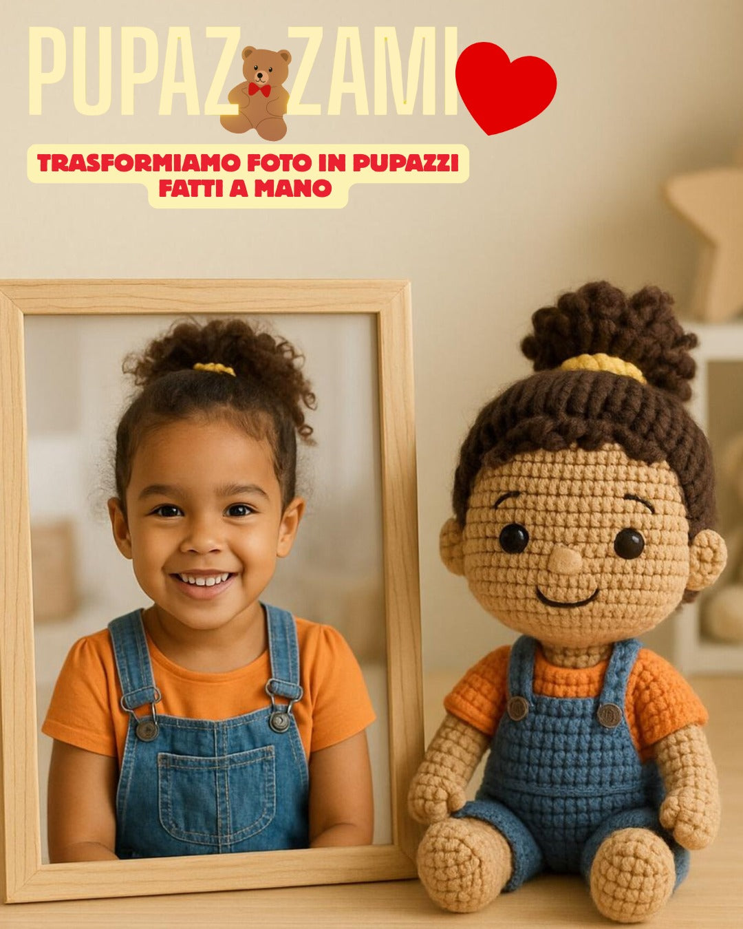 PUPAZZAMI PERSONA Il tuo Mini-Me personalizzato
